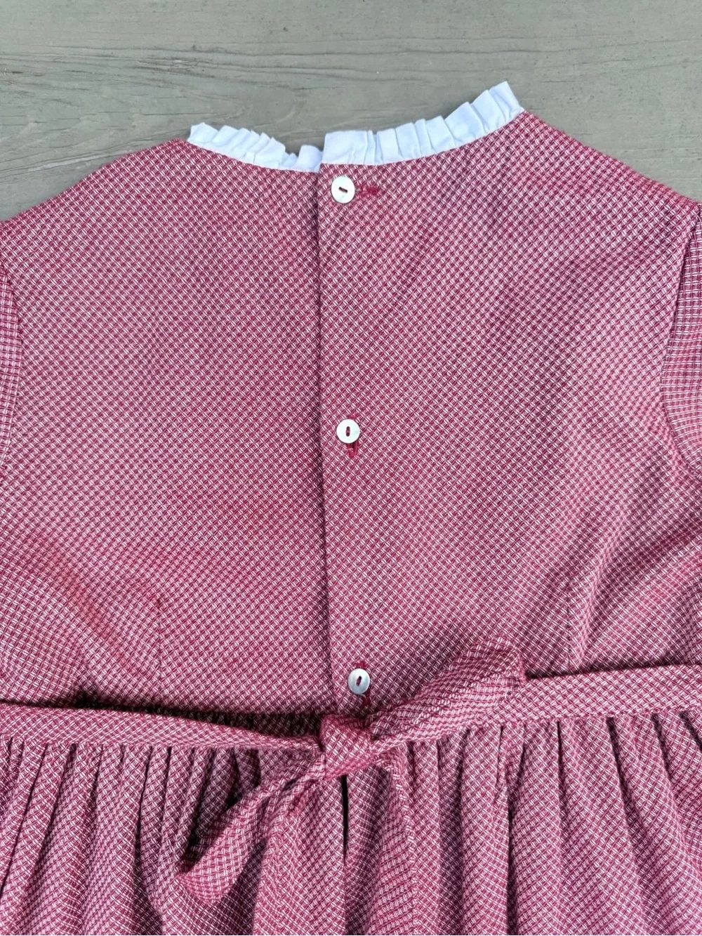 La Coqueta Girls' Pink Velvet-Trim Long Sleeve Dress